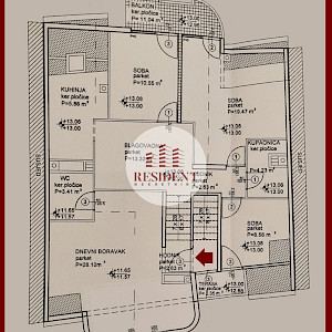 VRBIK Spacious 4-room apartment, 4th floor, excellent location, terrace, storage room