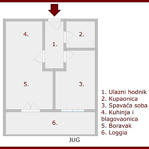 NAJAM - ŠPANSKO Moderan 2soban stan 53 m2 + GPM, 8. kat, lift, loggia