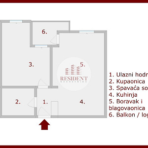 ŠPANSKO Moderan 2soban stan 49 m2 + GPM, novogradnja, 1. kat, top lokacija, balkon, spremište, BEZ PROVIZIJE
